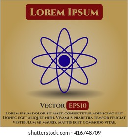 atom icon vector symbol flat eps jpg app web concept website