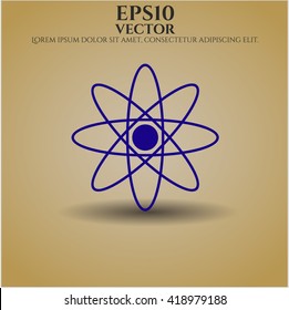 atom icon vector symbol flat eps jpg app web concept website