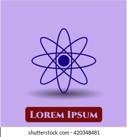 atom icon vector symbol flat eps jpg app web concept website