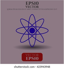 atom icon vector symbol flat eps jpg app web concept website