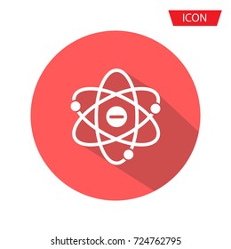 Atom icon vector symbol isolated on background.