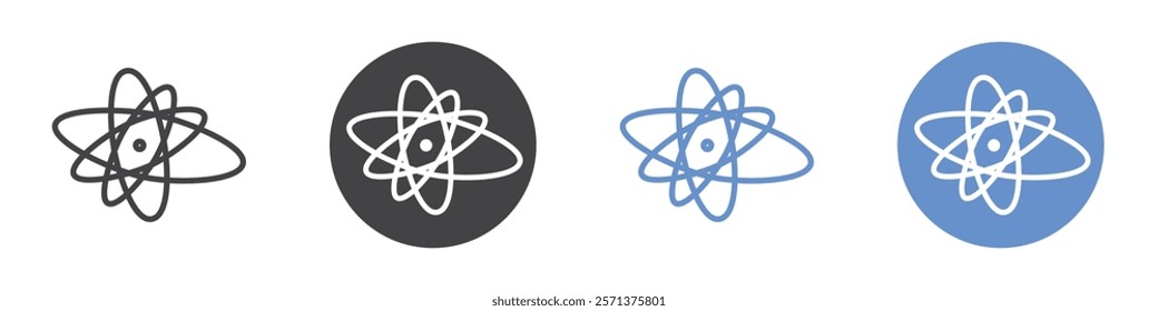 Atom icon vector symbol outline sign