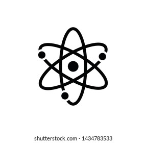 Atom icon vector symbol sign 