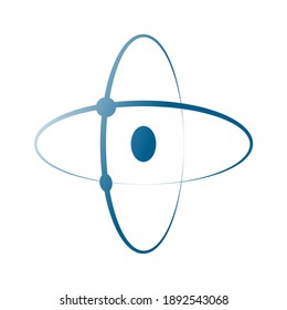 Atom icon vector symbol in trendy