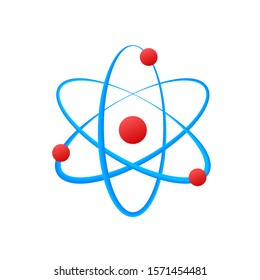 Atom icon vector, atom symbols on white background.