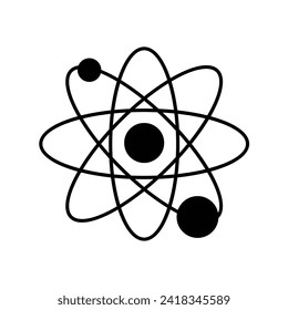 Vector de iconos átomos, símbolos átomo. sobre fondo blanco