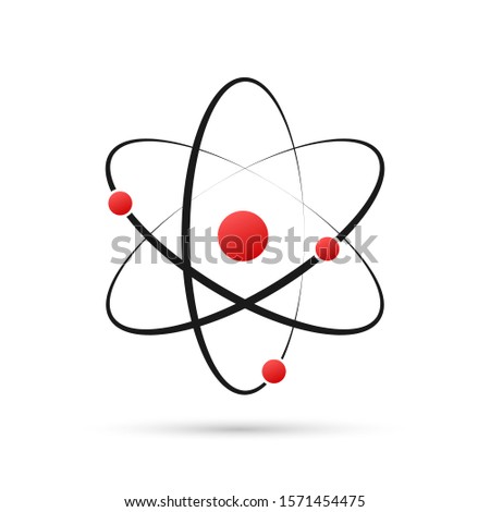 Atom icon vector, atom symbols on white background.