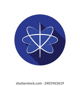 diseño del logotipo de la ilustración de la plantilla del vector del icono de átomo