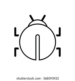 atom icon. virus icon line