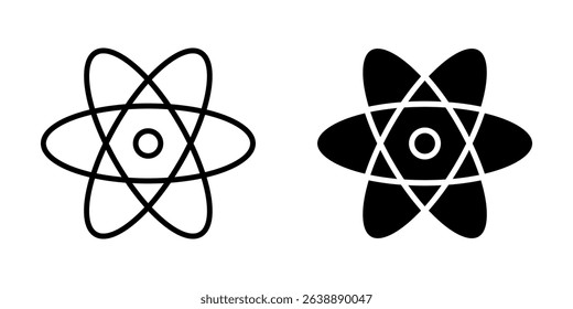 atom icon white on background