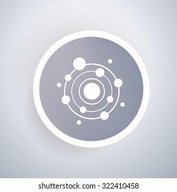 Atom icon,clean vector