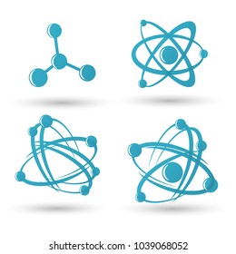 atom icons set