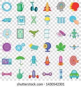Atom icons set. Cartoon style of 36 atom vector icons for web for any design