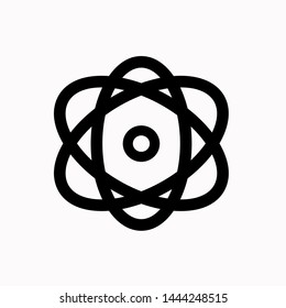 Atom icon,vector illustration. Flat design style. vector atom icon illustration isolated on White background, atom icon Eps10. atom icons graphic design vector symbols.