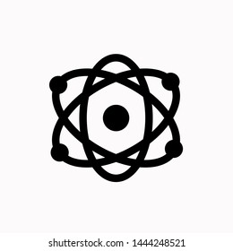 Atom icon,vector illustration. Flat design style. vector atom icon illustration isolated on White background, atom icon Eps10. atom icons graphic design vector symbols.
