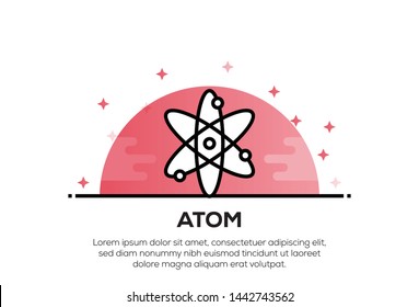 ATOM AND ILLUSTRATION ICON CONCEPT