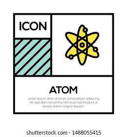 ATOM AND ILLUSTRATION ICON CONCEPT