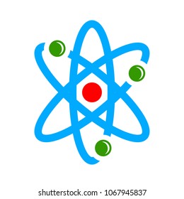 atom illustration isolated, vector molecule symbol - science Atom element, chemistry element