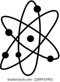 Atom Illustration Vector Line Art