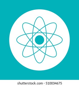 Atom inside circle design