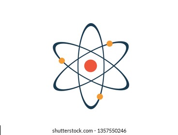 atom isolated vector sign in a flat style. technology icon