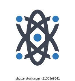 Atom laboratory icon.nuclear (vector illustration)