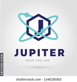 Logo/icono de la letra átomo J