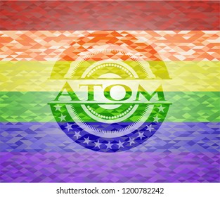 Atom lgbt colors emblem 