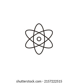 Atom, line geometric symbol simple logo vector