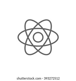 Atom line icon.