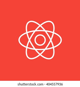 Atom line icon.
