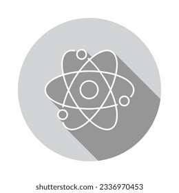 Atom line icon, outline vector sign, linear style pictogram. Symbol, logo illustration.