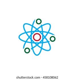 Atom line icon, outline vector logo, linear pictogram isolated on white, pixel perfect illustration