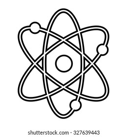 Atom  line icon. Vector illustration