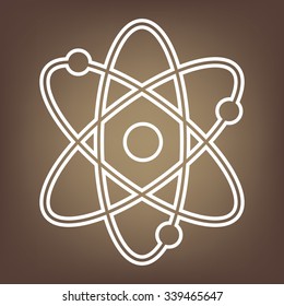 Atom  line icon. Vector illustration