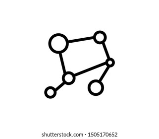 Atom line icon. Vector symbol in trendy flat style on white background. Science sing for design.