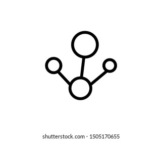 Atom line icon. Vector symbol in trendy flat style on white background. Science sing for design.