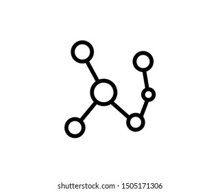 Atom line icon. Vector symbol in trendy flat style on white background. Science sing for design.