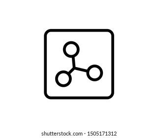 Atom line icon. Vector symbol in trendy flat style on white background. Science sing for design.