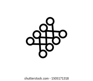 Atom line icon. Vector symbol in trendy flat style on white background. Science sing for design.
