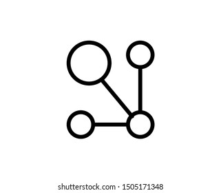 Atom line icon. Vector symbol in trendy flat style on white background. Science sing for design.