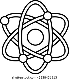 atom line icons design education