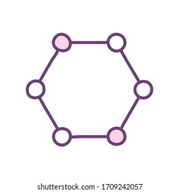 Atom line style icon design, science chemistry molecular technology particle molecule micro element and power theme Vector illustration