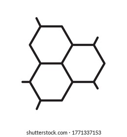 Atom line style icon design, science chemistry and molecular theme Vector illustration