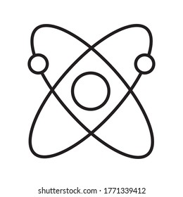 Atom line style icon design, science chemistry and molecular theme Vector illustration