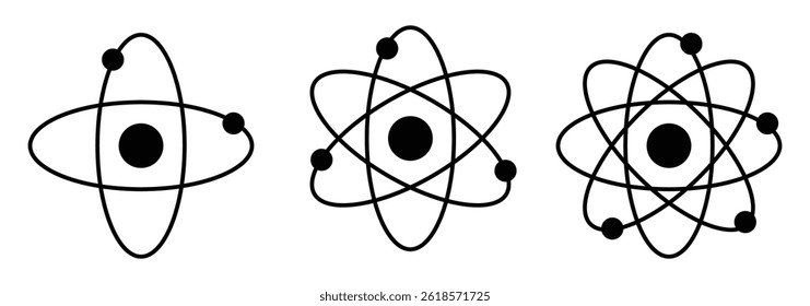 ícone do atom liner. ícone atom.
