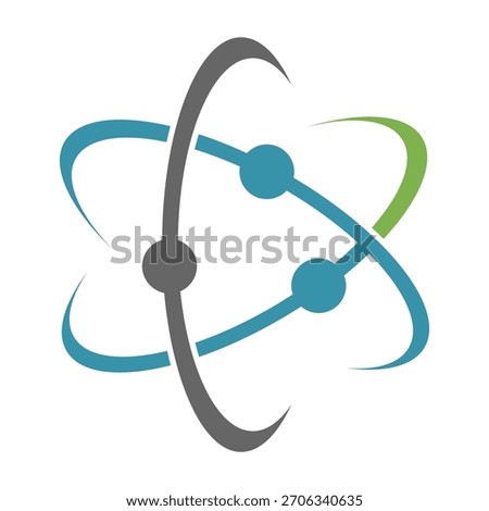 Atom logo icon design illustration