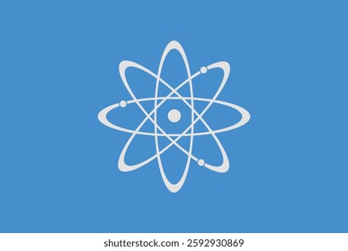 Atom logo icon symbol vector illustration - Atom vector for any Technical Business or Institute.