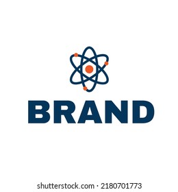 Logotipo Atom - Logotipo moderno de ciencia minimalista para tu marca
