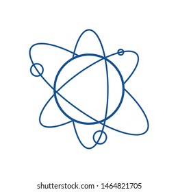 Atom logo template vector chemical icon design